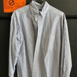 White and Blue Striped Banana Republic Shirt